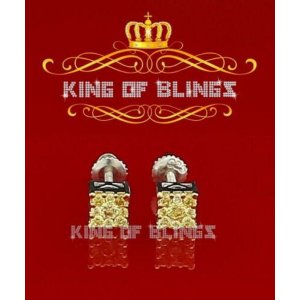 King 12559WY-A7KOB Men's Elegant Square White Gold Sterling Silver Scr