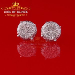 King 13567W-A29KOB Women's Stud In 925 Sterling Silver 0.15ct Round Di