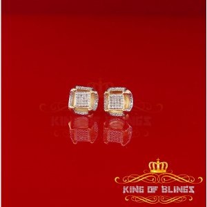 King 19461Y-A39KOB 10k Yellow Gold Finish With Ct Real Diamond Silver 