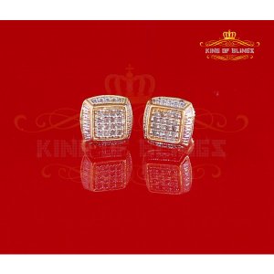 King 12789Y-A19KOB 10k Yellow Gold Finish Real Diamond Ct Women's Stud