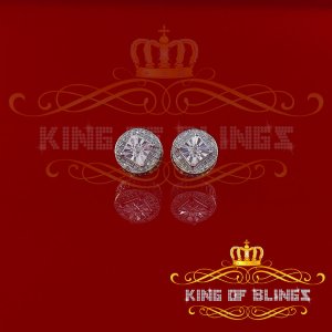 King 19692Y-A33KOB 0.15ct Carat Diamond Stud Earrings For Women Sterli