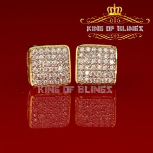 King 10968Y-A15KOB Men's Elegant Square Yellow Gold Sterling Silver Sc