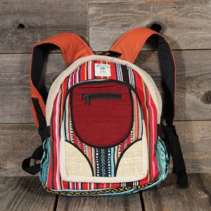 Jayli BP9Accessories:BP9 Cotton  Hemp Patchwork Back Pack (pack Of 1)