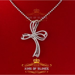 King 14686W-A29KOB 10k White Gold Finish With Lab Created Diamonds Sil