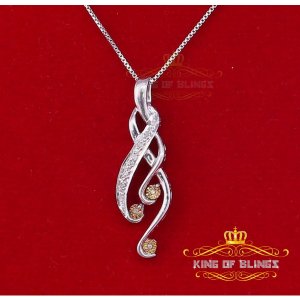 King 10978W-A19KOB 10k White Gold Finish Real Diamond Fashion Silver P