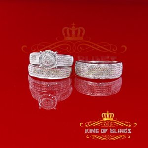 King 19904W-A99KOB 925 Silver With 0.33ct Real Diamond Men's  Women's 