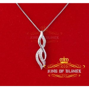 King 11602W-A19KOB 10k White Gold Finish Real Diamond Fashion Silver P