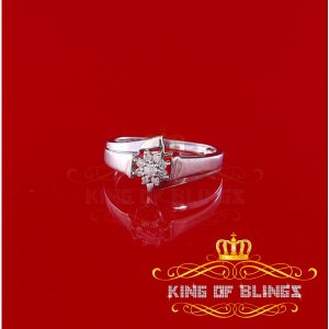 King 7014W-A129KOB 10k Real White Gold With 0.10 Ct Real Diamond Ladie