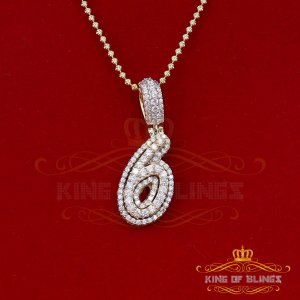 King 18579Y6-A49KOB 10k Yellow Gold Finish Cursive 3d Numbers With Lab