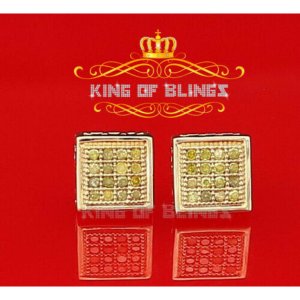 King 13124YY-A69KOB Carat Diamond Stud Earrings For Women Sterling Sil