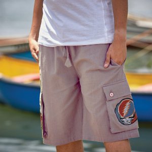 Jayli GD117GDMshorts:GD117-tn-2X Reuben Shorts Cotton Men's Cargo Grat