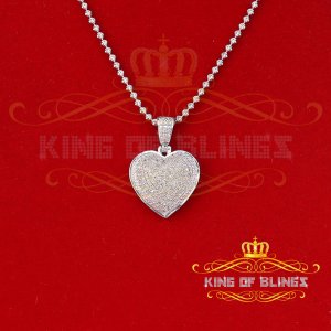 King 19591W-A75KOB 10k White Gold Finish With Real Diamond Silver Fait