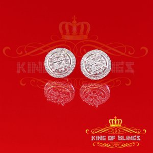 King 13393W-A29KOB Women's Stud In 925 Sterling Silver 0.15ct Round Di