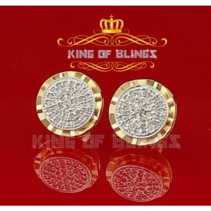 King 11616Y-A29KOB 10k Yellow Gold Finish Silver Real Diamond Ct Men's