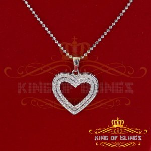 King 10278W-A59KOB 10k White Gold Finish With Real Diamond Silver Fait