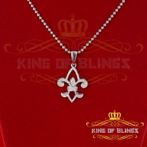 King 9888W-A19KOB 10k White Gold Finish With Lab Created Diamonds Fleu