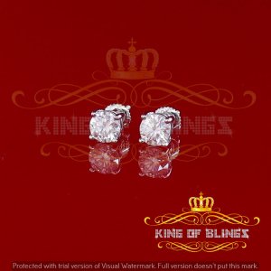 King 20066W-A129KOB 10k Real White Gold With Ct Round Vvs 'd' Color Mo