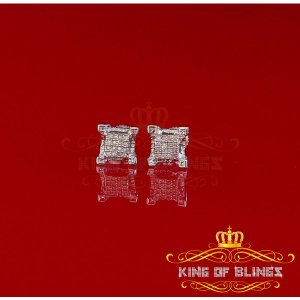 King 19464W-A24KOB 110 Carat Diamond Stud Earrings For Women White Ste