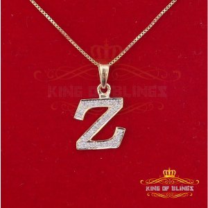 King 13642YZ-A24KOB 10k Yellow Gold Finish Real Diamond 0.10ct In Silv