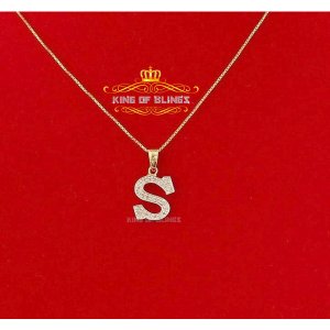 King 13642YS-A24KOB 10k Yellow Gold Finish Real Diamond 0.10ct In Silv