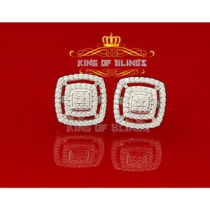 King 10215W-A15KOB Men's Elegant Square White Gold Sterling Silver Scr