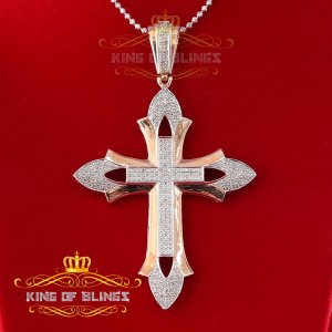 King 12972R-A139KOB 10k Rose Gold Finish With 0.50ct Real Diamond Silv