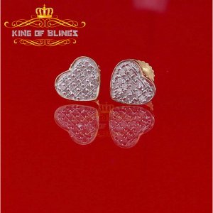 King 12703Y-A16KOB 110 Carat Diamond Stud Earrings For Women White Ste