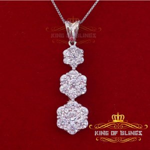 King 11411W-A19KOB 10k White Gold Finish Past Present Future Silver Pe