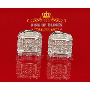 King 12874W-A32KOB Silver Iced Out 0.15ct Hip Hop Men Women Diamond St