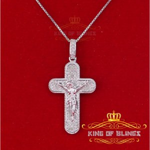 King 16124W-A69KOB 10k White Gold Finish With Real Diamond Silver Fait