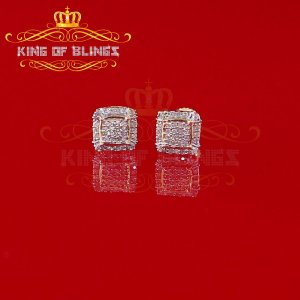 King 17058Y-A99KOB 10k Real Yellow Gold With Ct Real Diamond Stud Earr