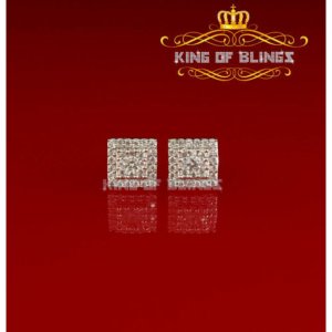 King 10200Y-A12KOB Men's Elegant Square White Gold Sterling Silver Scr