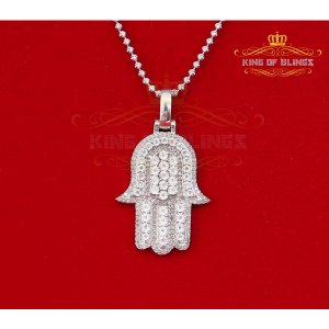 King 13970W-A199KOB 10k White Gold Finish With 1.00ct Real Diamond Sil