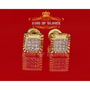 King 13672Y-A79KOB 10k Yellow Gold Stud Earrings With Real 0.05ct Diam