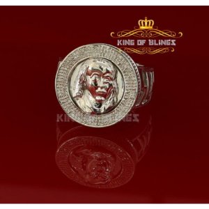 King 14215W-A99KOB 10k White Gold Finish Real .40ct Dia Benjamin Silve