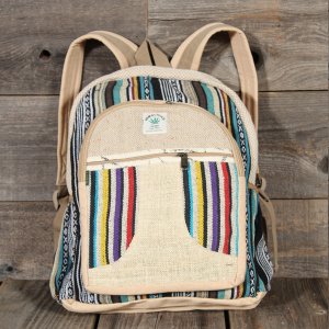 Jayli BP1Accessories:BP1 Cotton  Hemp Patchwork Back Pack (pack Of 1)