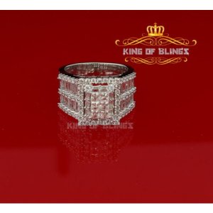 King 15856W-A39KOB 10k White Gold Finish Lab Created Diamond Ladies Si