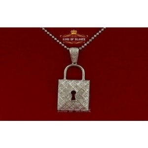 King 14272W-A69KOB 10k White Gold Finish With 0.25ct Real Diamond Lock