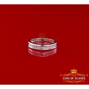 King 6447W-A159KOB 10k Real White Gold With 0.15ct Real Diamond Ladies