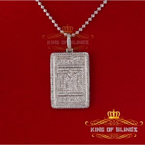 King 16314W-A79KOB 10k White Gold Finish With 0.33ct Real Diamond Silv