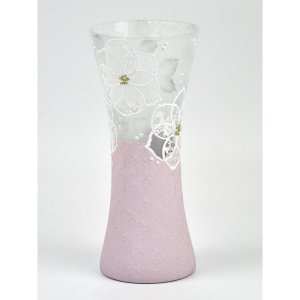 B2 7756/300/sh166.2 Handpainted Glass Vase (pack Of 1)