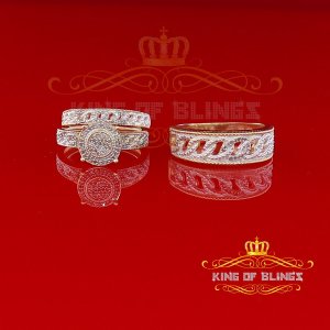 King 19886Y-A89KOB 925 Silver With 0.33ct Real Diamond Men's  Women's 