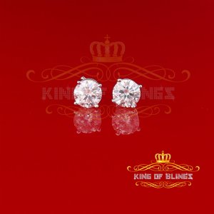 King 20085W-A449KOB 10k Real White Gold With Ct Round Vvs 'd' Color Mo