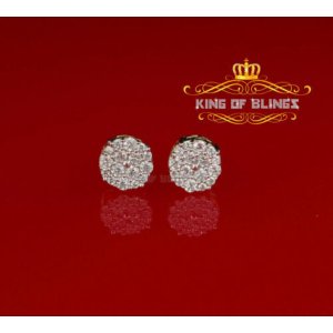 King 19099Y-A19KOB 10k Yellow Gold Finish Lab Created Diamond Silver M