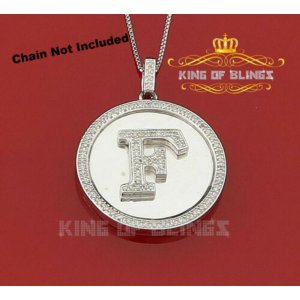 King 13602WF-A49KOB 10k White Gold Finish 0.25ct Diamond Silver Men's 