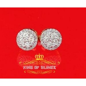 King 17765Y-A249KOB 10k Yellow Gold With Real Diamond 0.75 Ct Stud Ear