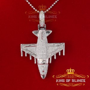 King 16321W-A49KOB 10k White Gold Finish With Lab Created Diamonds Sil