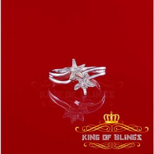 King 5401W-A199KOB 10k Real White Gold With 0.25 Ct Real Diamond Ladie