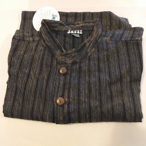 Jayli AJS19-71Mshirt:AJS19-71-blk-2X Benny Shirt Cotton Stonewashed Ne