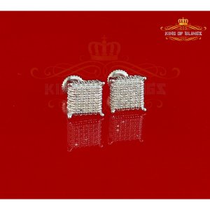 King 9875W-A29KOB 0.15ct Carat Diamond Stud Earrings For Women Sterlin